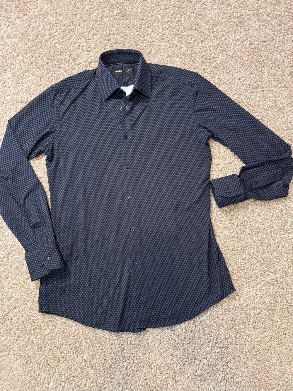 Hugo Boss Performance Long Sleeve Button Up Shirt - Size M
